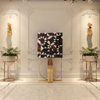 Luxury Geometric Bar Cabinet with Pixel-Inspired Design & Hidden Storage