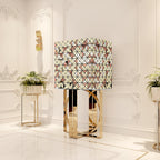 Luxury Geometric Bar Cabinet with Pixel-Inspired Design & Hidden Storage