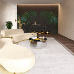 Luxury Oval Dining Table with Sculptural Brass Accents & High Gloss Finish