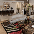 Luxury Diamond Sideboard Cabinet with Faceted Design & Hidden Storage