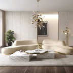 Luxury Black & White Coffee Table with Sculptural Design & High Gloss Finish