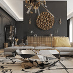 Luxury Geometric Coffee Table with Diamond-Inspired Design & High Gloss Finish