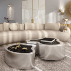 Luxury Hammered Brass Coffee Table with Wave Sculptural Design & Artisan Craftsmanship