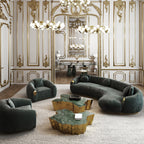 Luxury Patina Brass Coffee Table with Organic Sculptural Design & Handcrafted Finish