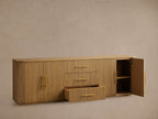 Finnley Wood Buffet Sideboard 3 Drawers TV Cabinets Countertop Entrance Cabinets