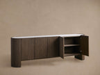 Flore Marmorplatte Buffet Sideboard Holz Eingänge Schrank Wohnzimmer Medienschrank TV-Schrank