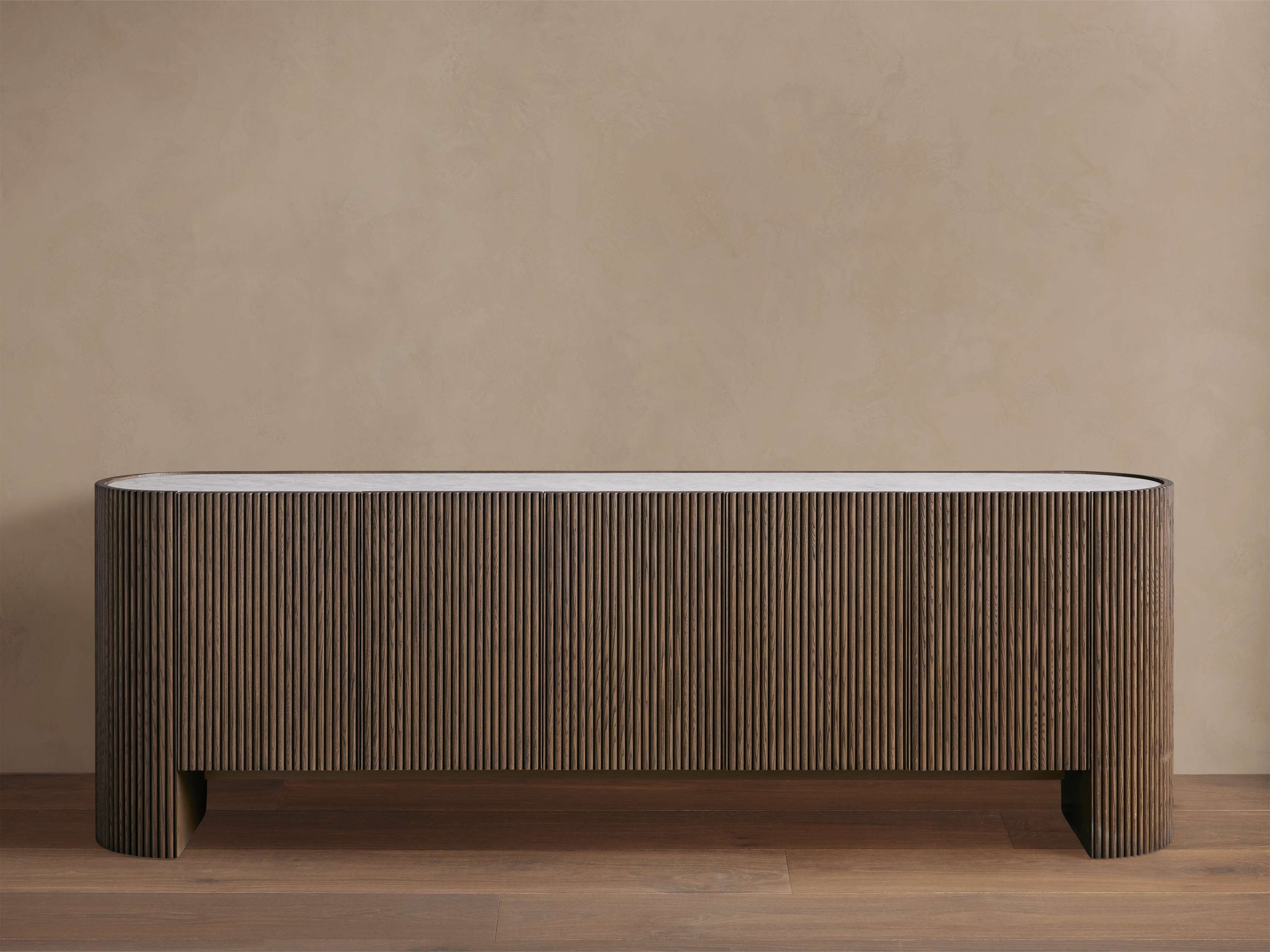 Flore Marmorplatte Buffet Sideboard Holz Eingänge Schrank Wohnzimmer Medienschrank TV-Schrank