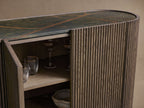 Flore Marmorplatte Buffet Sideboard Holz Eingänge Schrank Wohnzimmer Medienschrank TV-Schrank