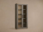 Harrow Hochvitrinen mit Shagreen-Imitat