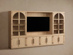 Hattie Solid Oak Wall Unit with Adjustable TV Mount