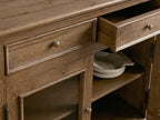 Kensington Reclaimed Glass Buffet-Rustic Farmhouse Reclaimed Wood Cabinet