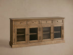 Kensington Reclaimed Glass Buffet-Rustic Farmhouse Reclaimed Wood Cabinet