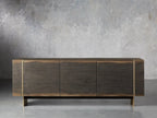 Mihaela Oak Media Console Wood Entertainment Centers Modern Retro TV Stands Storage Cabinet