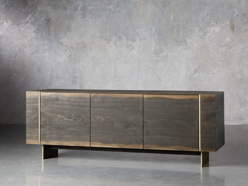 Mihaela Oak Media Console Wood Entertainment Centers Modern Retro TV Stands Storage Cabinet