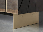 Mihaela Oak Media Console Wood Entertainment Centers Modern Retro TV Stands Storage Cabinet