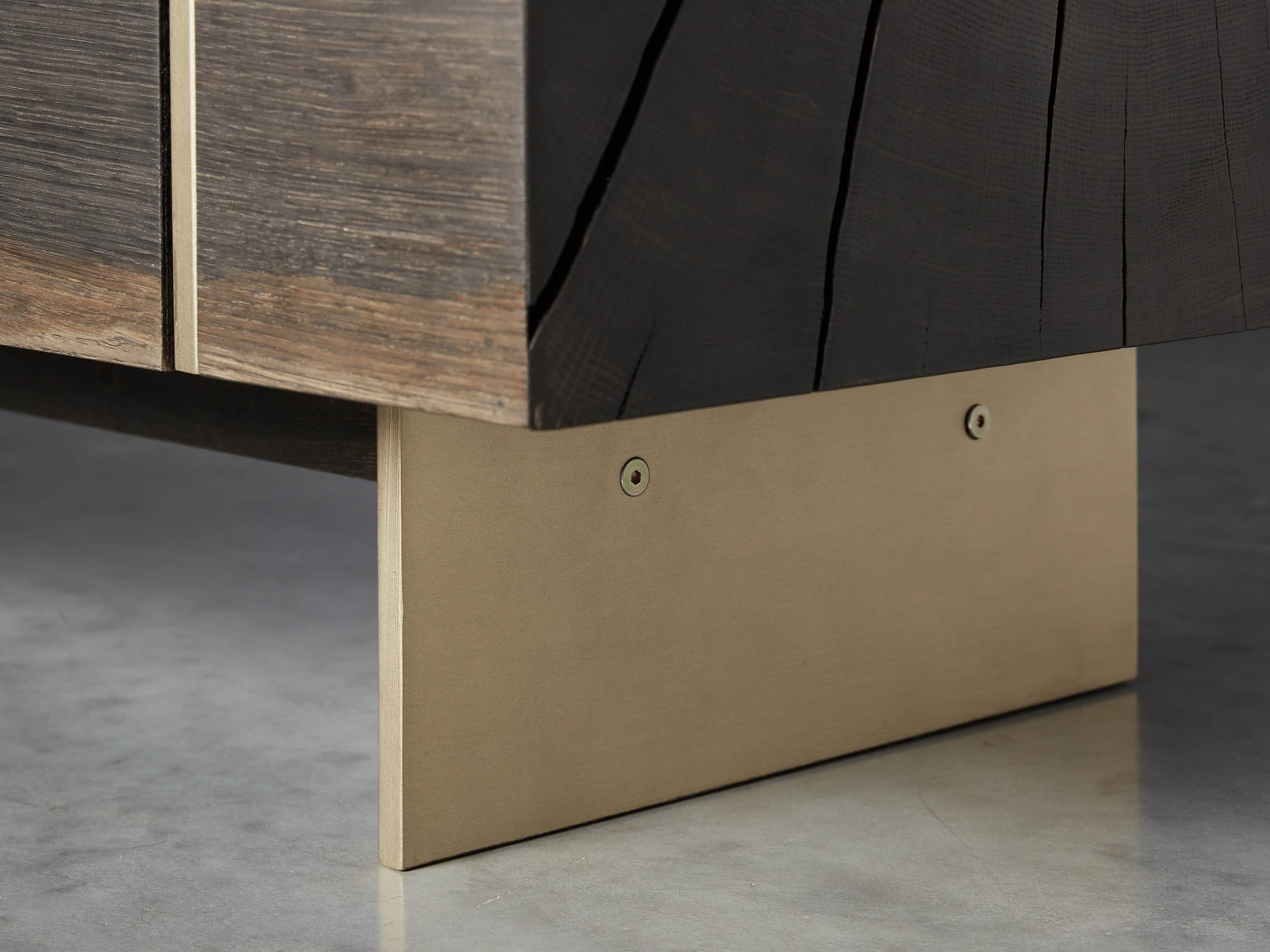 Mihaela Oak Media Console Wood Entertainment Centers Modern Retro TV Stands Storage Cabinet