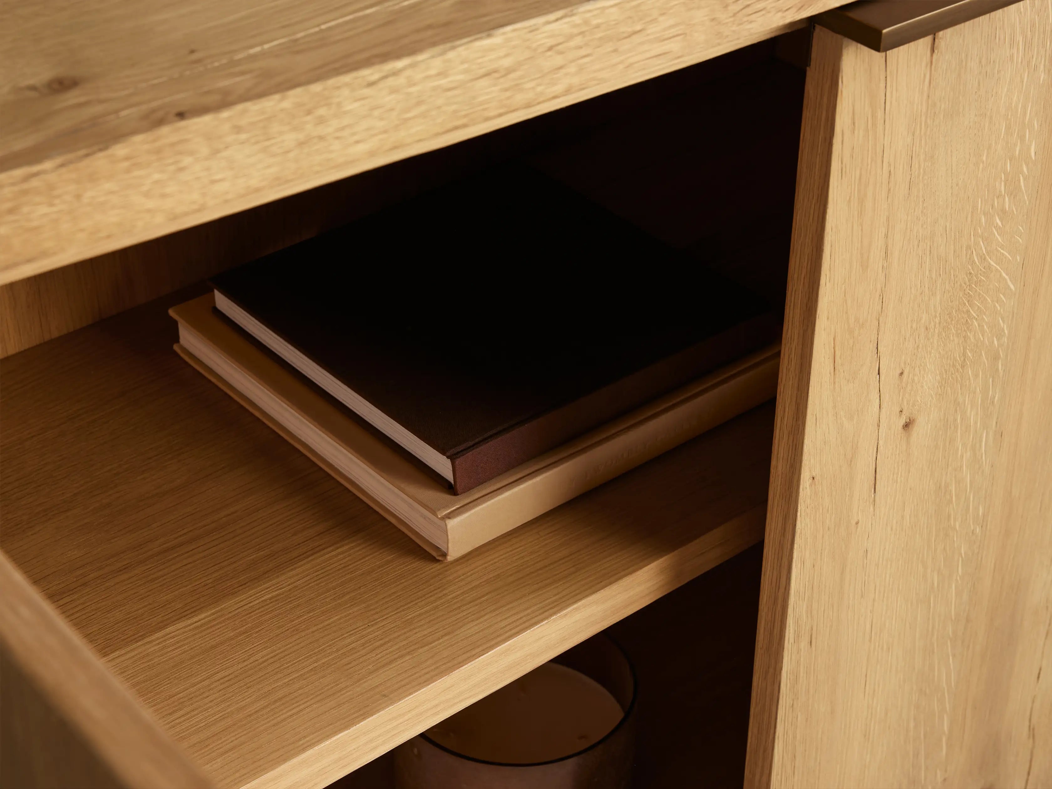 Redding Sideboard, Mid-Century Modern Solid Oak Sideboard