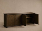Warby Oak Sideboard, Anrichte, Aufbewahrungsschrank, Mokka, Medien-TV-Schrank, Holz, vier Türen, Eingangsbereichsschrank