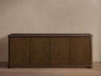 Warby Oak Sideboard, Anrichte, Aufbewahrungsschrank, Mokka, Medien-TV-Schrank, Holz, vier Türen, Eingangsbereichsschrank