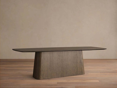 Saint Germain Wood Dining Table with Solid Oak Wood Top & Toulouse Base