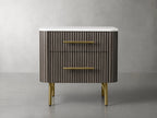 Finnley Closed Nightstand Solid Wood 2 Drawer Bedside Table for Modern Bedroom