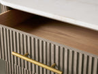 Finnley Marble Top Five-Drawer Dresser Wood Drawer Chest Cabinet