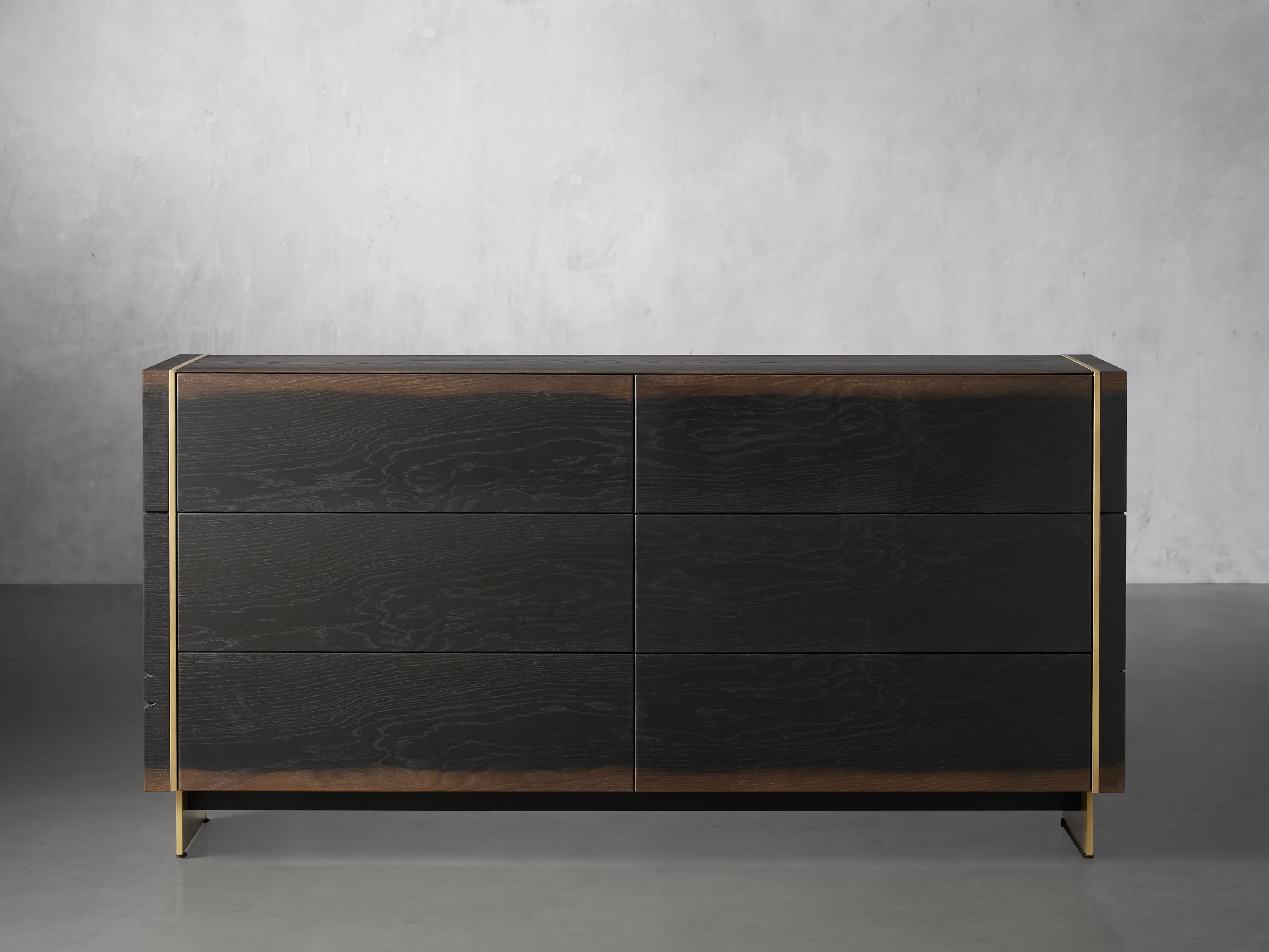 Mihaela Six-Drawer Dresser Handcrafted with Solid Oak Wood Chest of Drawers