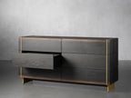 Mihaela Six-Drawer Dresser Handcrafted with Solid Oak Wood Chest of Drawers