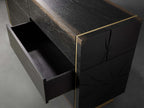 Mihaela Six-Drawer Dresser Handcrafted with Solid Oak Wood Chest of Drawers