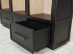Hattie Solid Oak Wood Entryway Cabinet Tall Storage Cabinet with Hooks & Drawers