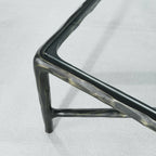 Thaddeus Metal Rectangular Glass Coffee Table Hand-Forged Living Sofa Center Tea Table