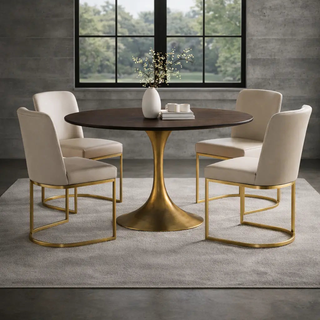 Bradley Steel Frame Dining Chair with Upholstered Modern Living Room Chairs