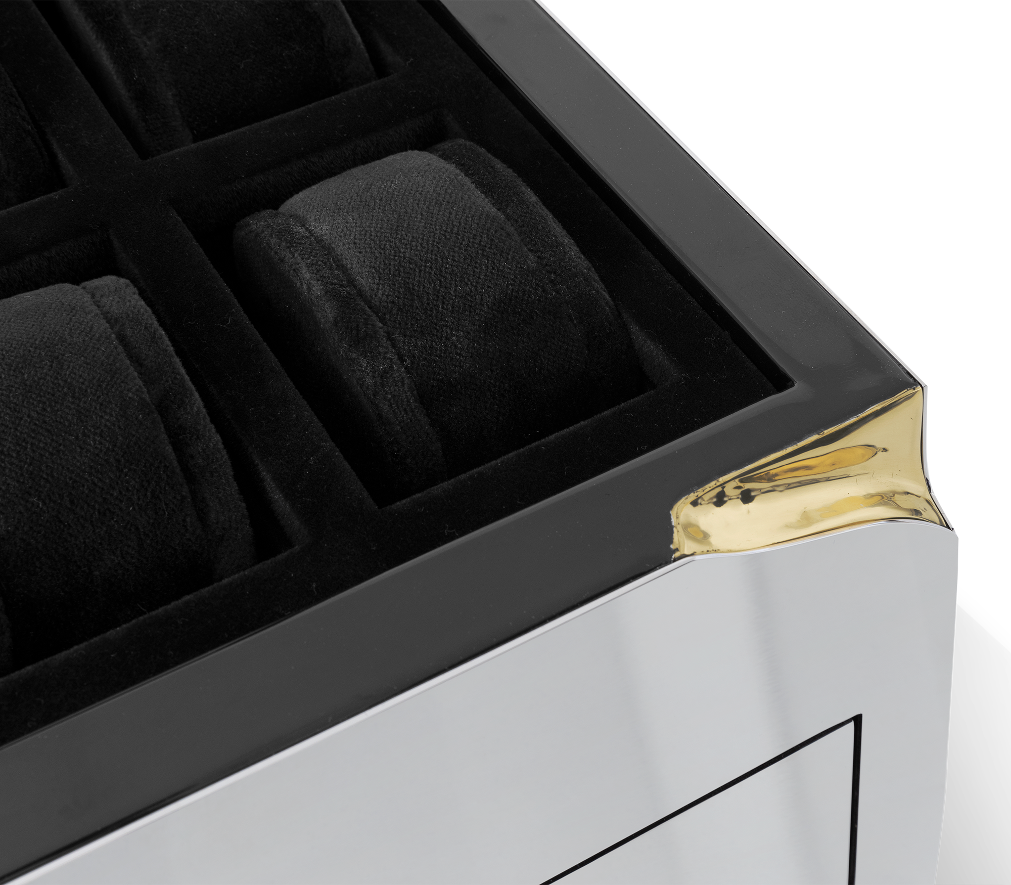 Luxury Lapiaz Watch Box with Polished Stainless Steel & Premium Watch Storage Design