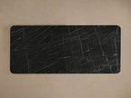 Caden Esstisch mit schwarzer Marquina Steinplatte, amerikanischer Nussbaumholzfuß, luxuriöser Stil