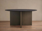 Saint Germain Round Wood Dining Table with Solid Oak Wood & Clement Base