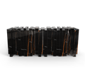 Luxury Sculptural Sideboard Cabinet with Black Gold Finish & Hidden Storage