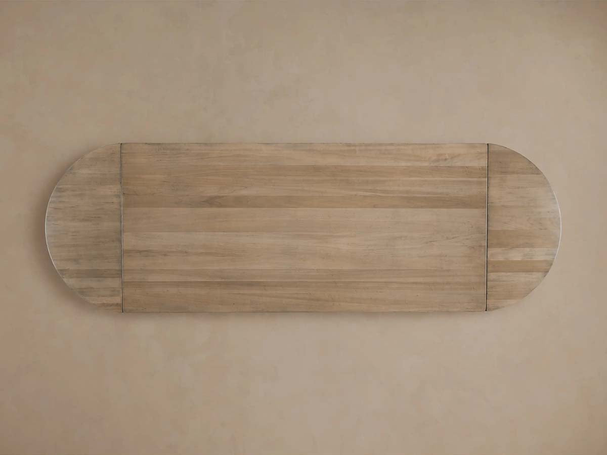Tuscany Oval Extension Dining Table with Solid Poplar Wood