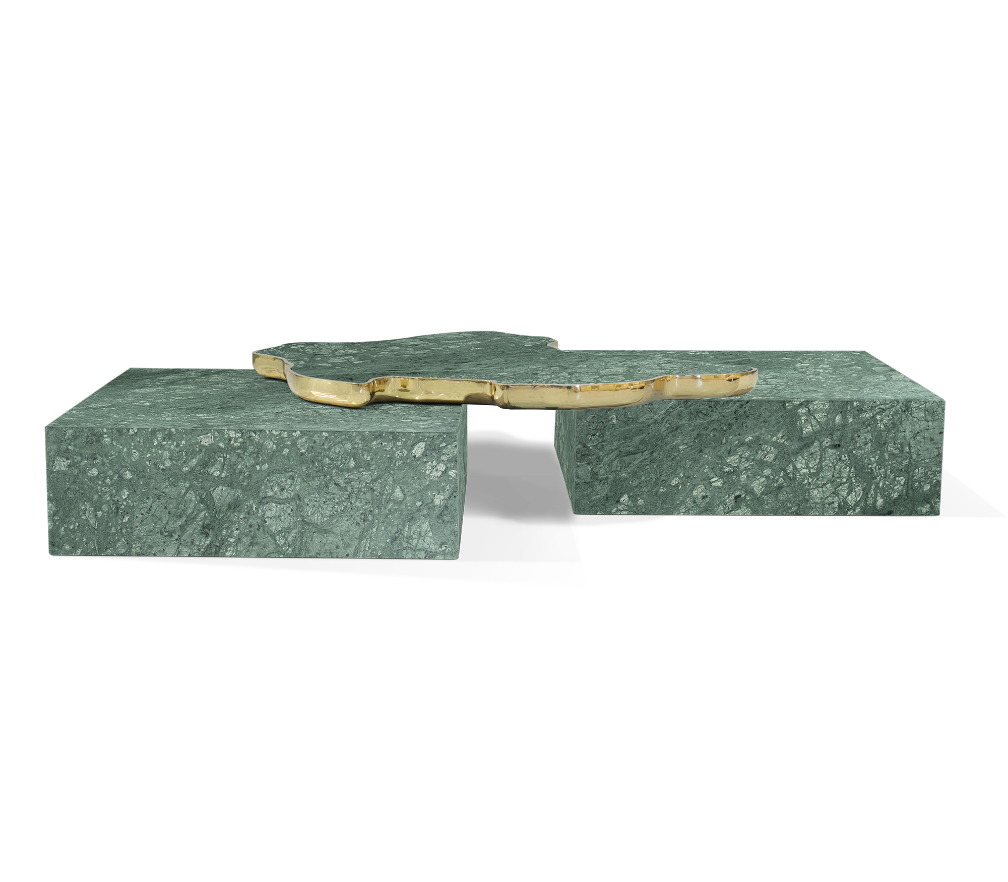 Luxury Black & White Coffee Table with Sculptural Design & High Gloss Finish