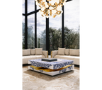 Luxury Carrara Marble Coffee Table with Sculptural Brass Frame & Organic Design