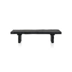 Nobu Wood Rectangular Coffee Table Sofa Center Tea Table with Burnt Noir Finish Natural Feel
