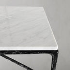 Thaddeus Metal Rectangle Marble Coffee Table Hand-Forged Living Sofa Center Tea Table