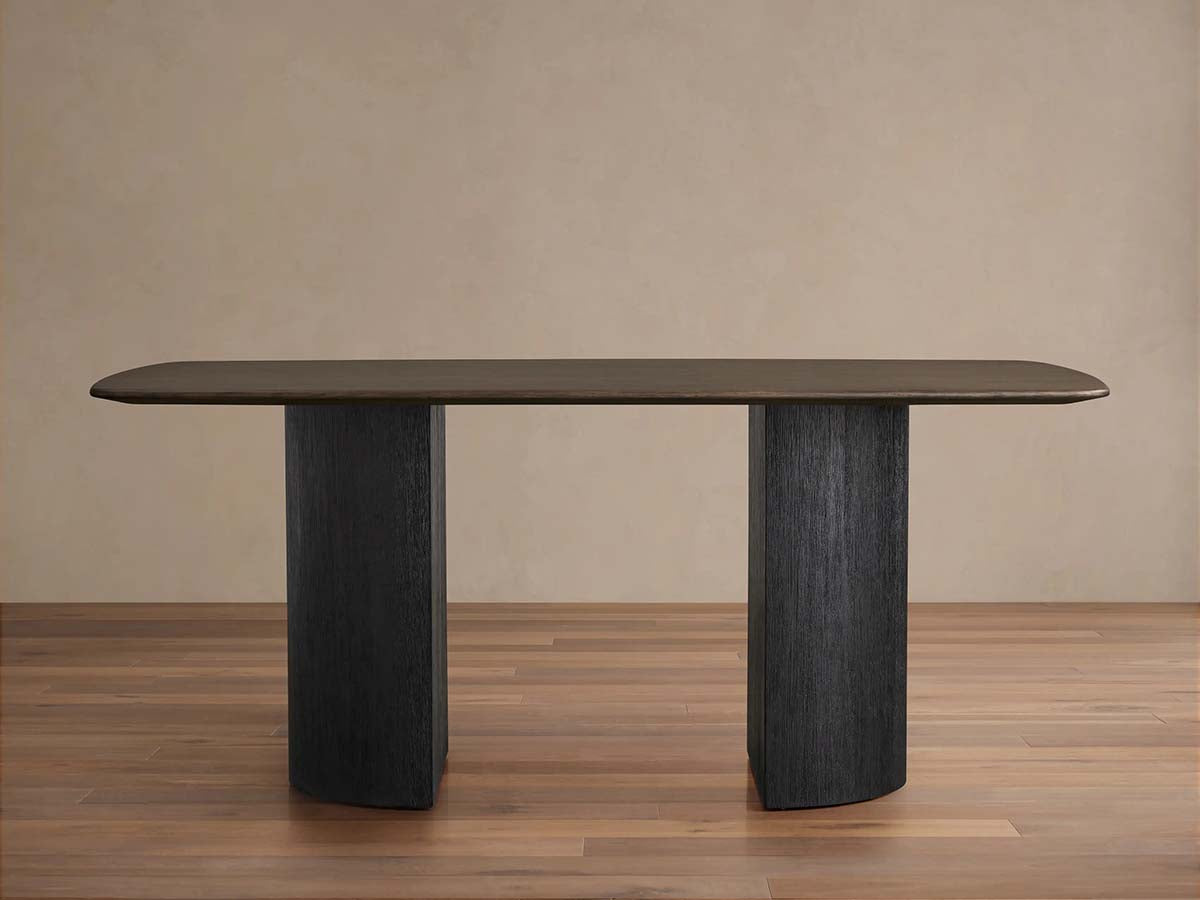 Saint Germain Wood Dining Table with Rectangle Solid Oak Top & Wood Dauphine Base