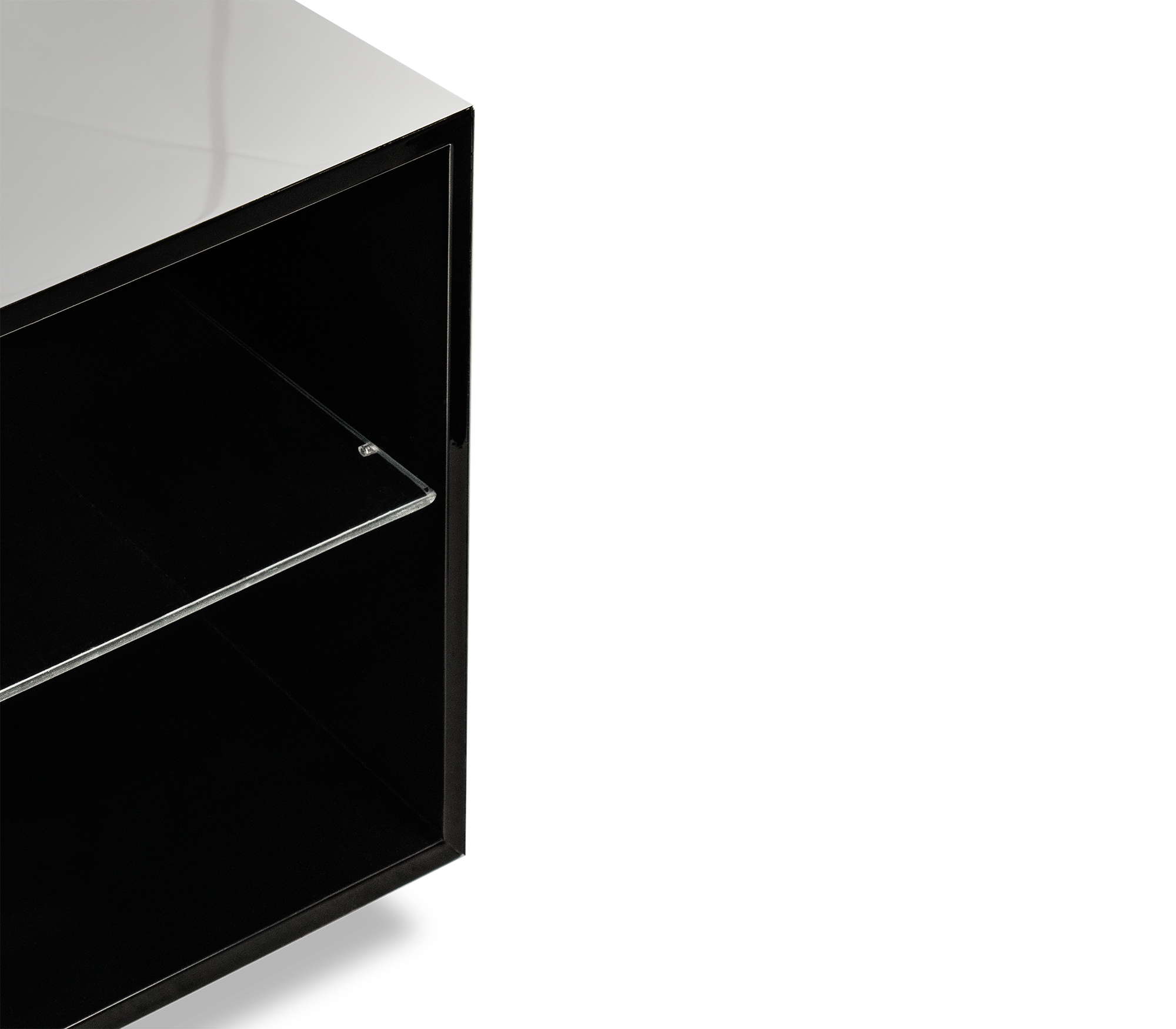 Luxury Black Gold TV Stand Cabinet with Sculptural Design & Media Storage