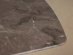 Saint Germain Stone Dining Table with Natural Marble Top Wood Rennes Metal Base