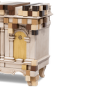 Luxury Mirrored Sideboard Buffet Cabinet with Gold Accents & Modern Storage