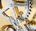 Luxury Collectible Vault Safe with Gold-Plated Finish & Secret Dial Lock System