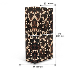 Luxury Walnut Curio Cabinet with Pixel-Inspired Design & Hidden Storage
