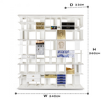 Luxury Glass Display Cabinet with Brass Accents, Curio Storage & Designer Shelving
