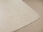 Saint Germain Stone Dining Table with Natural Stone Marble Wood Toulouse Base