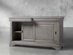 Giada Bell'Arte Vintage Console Storage Cabinet Handcrafted Italian Antique Grey Entryway Cabinet